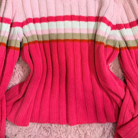 Y2k pink striped faded glory sweater - Picture 5 of 6